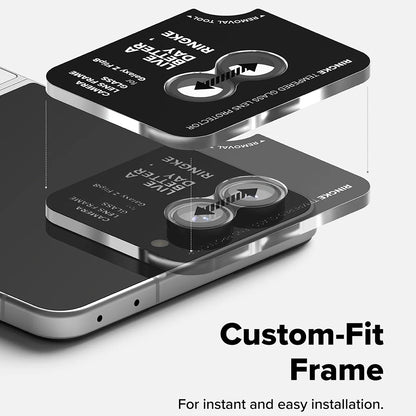 Ringke Rückkamera-Schutzfolie für Samsung Galaxy Z Flip8 F776, gehärtetes Glas, 2er-Set, Schwarz