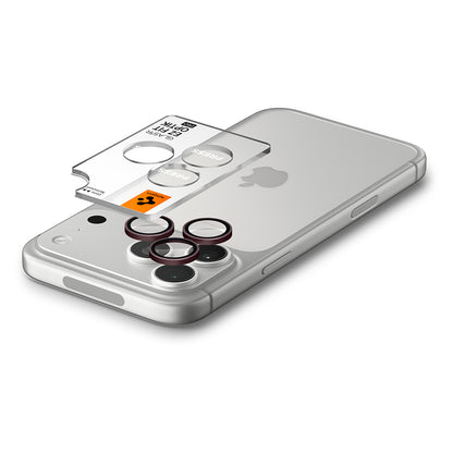 Schutzfolie für die Rückkamera Spigen GlastR EZ FIT Optik Pro für Apple iPhone 18 Pro / 18 Pro Max, gehärtetes Glas, 2er-Set, Weinrot AGL12044