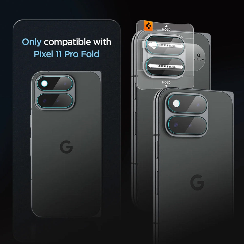 Spigen GlastR EZ FIT Optik Pro Rear Camera Protective Film for Google Pixel 11 Pro Fold, Tempered Glass, Set of 2 Pieces, Transparent AGL11491