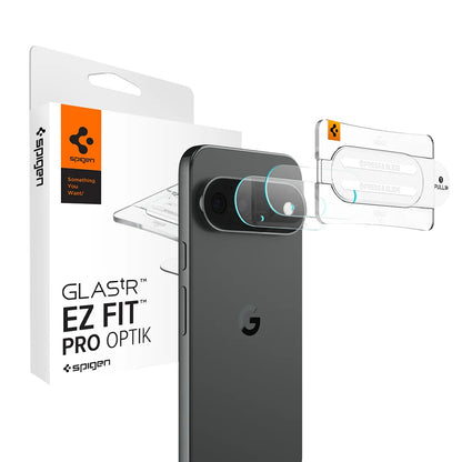 Schutzfolie für die Rückkamera Spigen GlastR EZ FIT Optik Pro für Google Pixel 11 Pro, gehärtetes Glas, 2er-Set, schwarz AGL11484