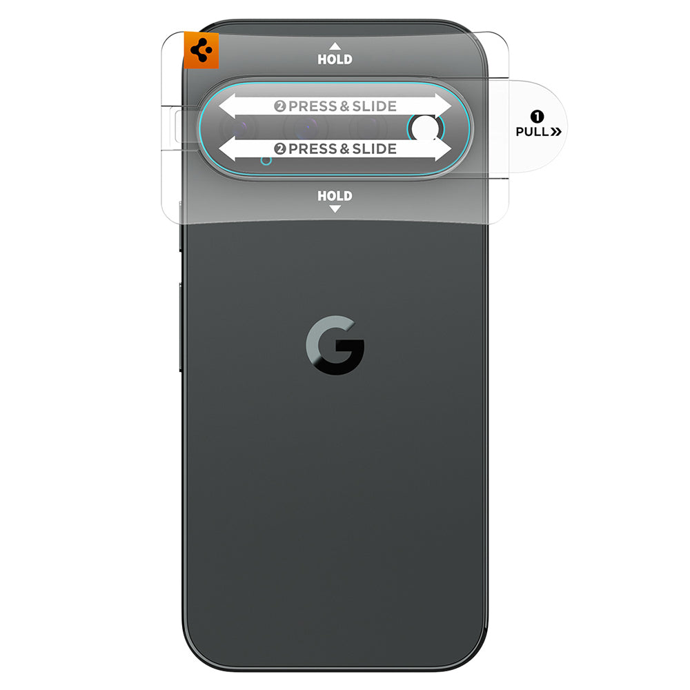 Schutzfolie für Rückkamera Spigen GlastR EZ FIT Optik Pro für Google Pixel 11, gehärtetes Glas, 2er-Set, Schwarz AGL11479