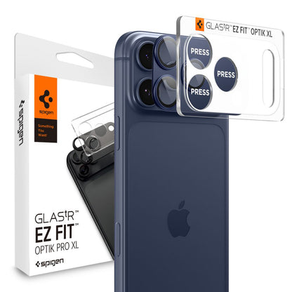 Schutzfolie Rückkamera Spigen GlastR EZ FIT Optik Pro XL für Apple iPhone 17 Pro Max, Gehärtetes Glas, Blau AGL10651