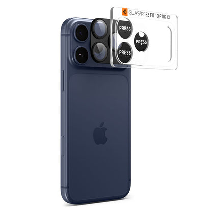 Schutzfolie Rückkamera Spigen GlastR EZ FIT Optik Pro XL für Apple iPhone 17 Pro, Gehärtetes Glas, Schwarz AGL10644