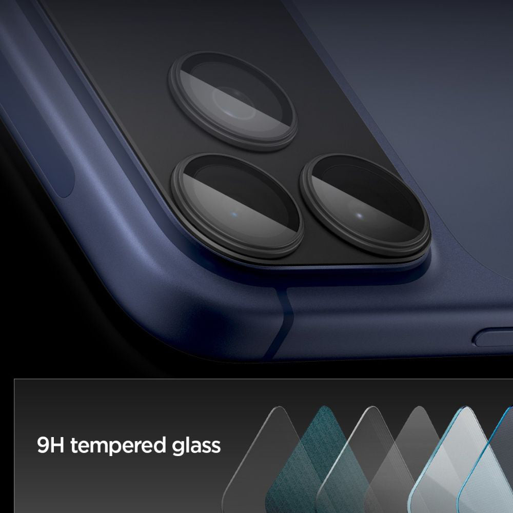 Schutzfolie Rückkamera Spigen GlastR EZ FIT Optik Pro XL für Apple iPhone 17 Pro, Gehärtetes Glas, Schwarz AGL10644