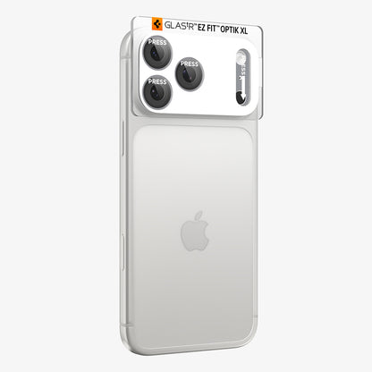 Spigen GlastR EZ FIT Optik Pro XL Rear Camera Protective Film for Apple iPhone 18 Pro, Tempered Glass, Silver AGL12038
