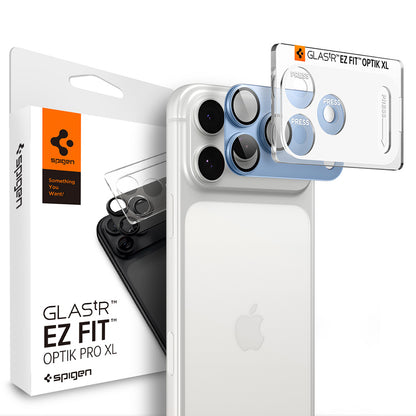 Schutzfolie für die Rückkamera Spigen GlastR EZ FIT Optik Pro XL für Apple iPhone 18 Pro, gehärtetes Glas, Blau AGL12037