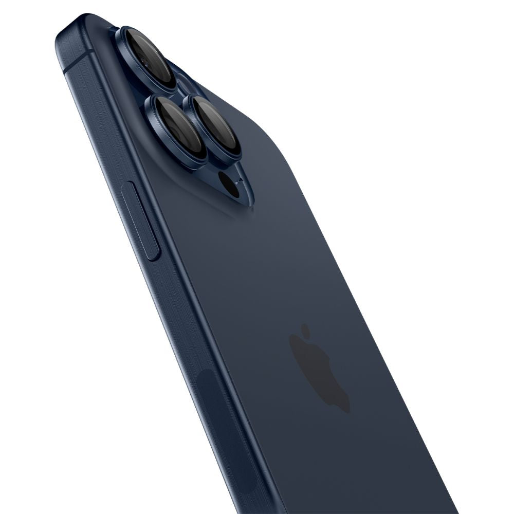 Schutzfolie Rückkamera Spigen GlastR EZ FIT Optik Pro für Apple iPhone 16 Pro Max / 16 Pro, Gehärtetes Glas, Set 2 Stück, Blau