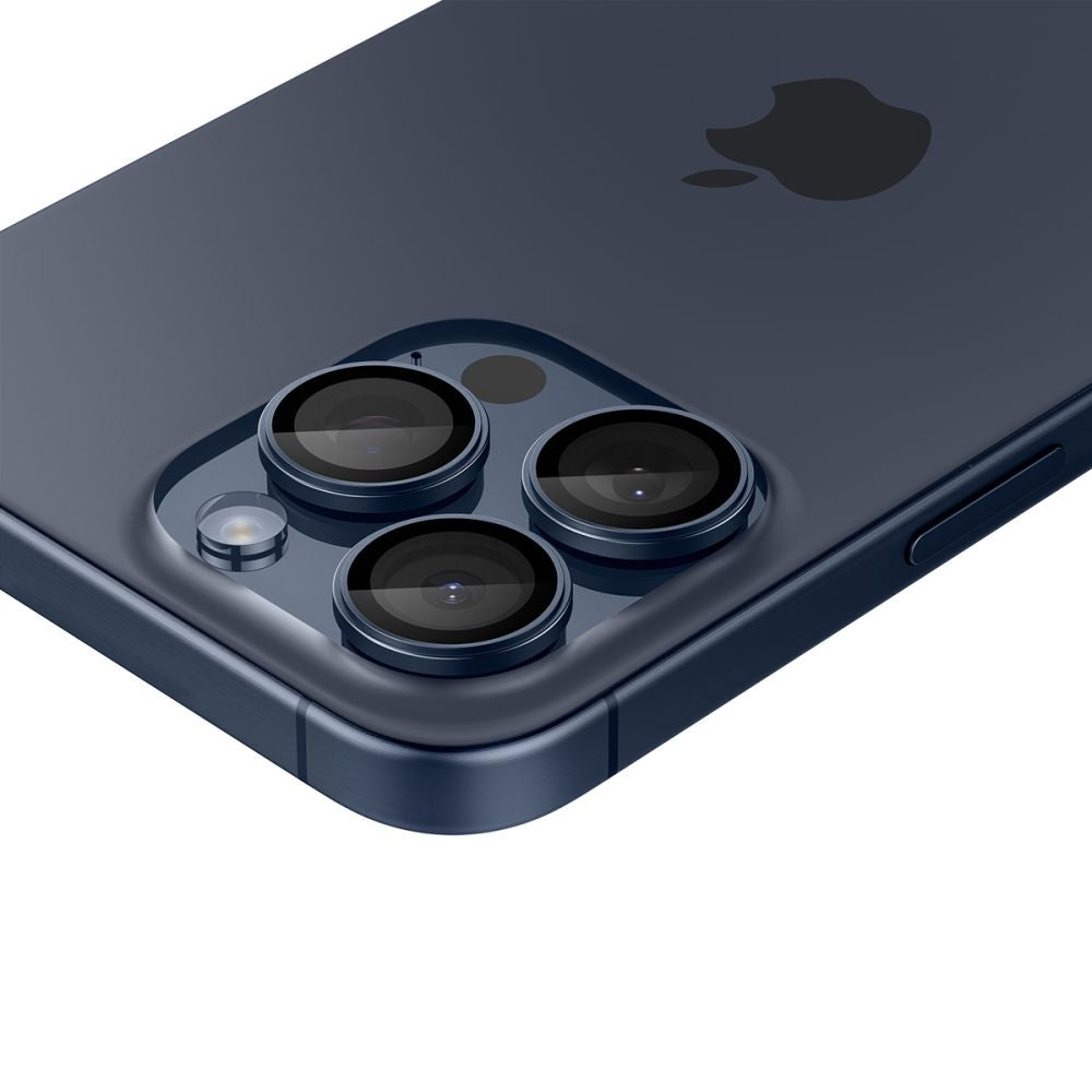 Schutzfolie Rückkamera Spigen GlastR EZ FIT Optik Pro für Apple iPhone 16 Pro Max / 16 Pro, Gehärtetes Glas, Set 2 Stück, Blau