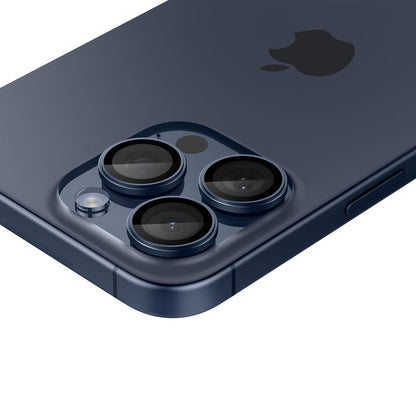 Schutzfolie Rückkamera Spigen GlastR EZ FIT Optik Pro für Apple iPhone 16 Pro Max / 16 Pro, Gehärtetes Glas, Set 2 Stück, Blau