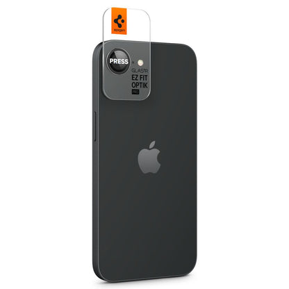 Schutzfolie für die Rückkamera Spigen GlastR EZ FIT Optik Pro für Apple iPhone 17e / 16e, Gehärtetes Glas, Set mit 2 Stück, Schwarz AGL09279