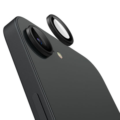 Schutzfolie für die Rückkamera Spigen GlastR EZ FIT Optik Pro für Apple iPhone 17e / 16e, Gehärtetes Glas, Set mit 2 Stück, Schwarz AGL09279