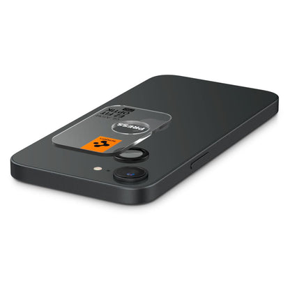 Schutzfolie für die Rückkamera Spigen GlastR EZ FIT Optik Pro für Apple iPhone 17e / 16e, Gehärtetes Glas, Set mit 2 Stück, Schwarz AGL09279