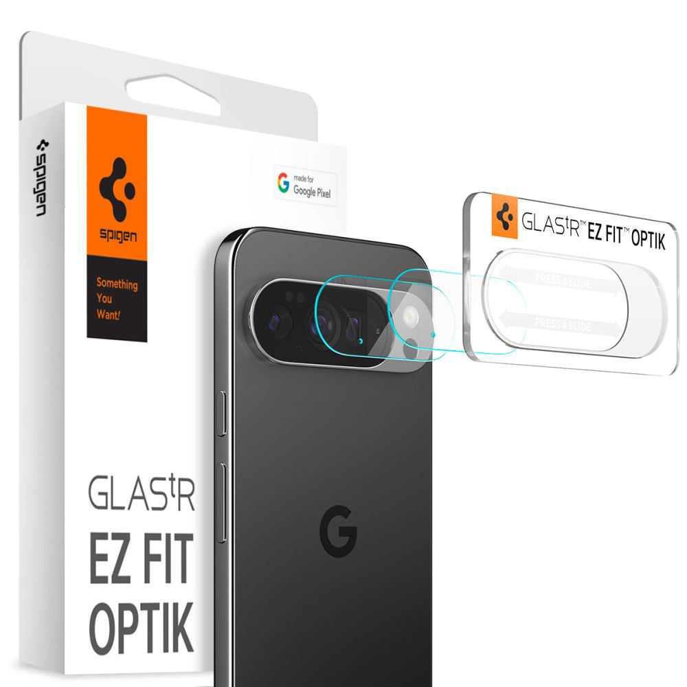 Schutzfolie für die Rückkamera Spigen GlastR Optik für Google Pixel 10 Pro, gehärtetes Glas, 2er-Set, transparent AGL09662