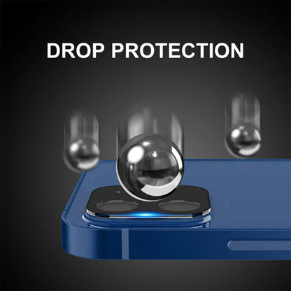 Techsuit Rückkamera-Schutzfolie für Apple iPhone 12 Pro Max, gehärtetes Glas, schwarz