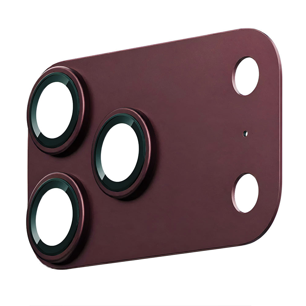 Techsuit Rear Camera Protector for Apple iPhone 18 Pro Max, Tempered Glass, Burgundy