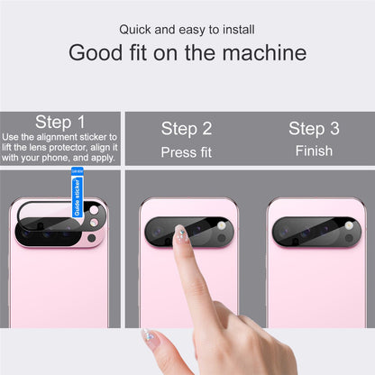 Techsuit Rear Camera Protection Film for Google Pixel 10a, Tempered Glass, Black