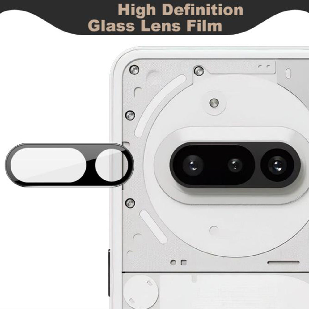 Techsuit Rückkamera-Schutzfolie für Nothing Phone (3a), gehärtetes Glas, schwarz