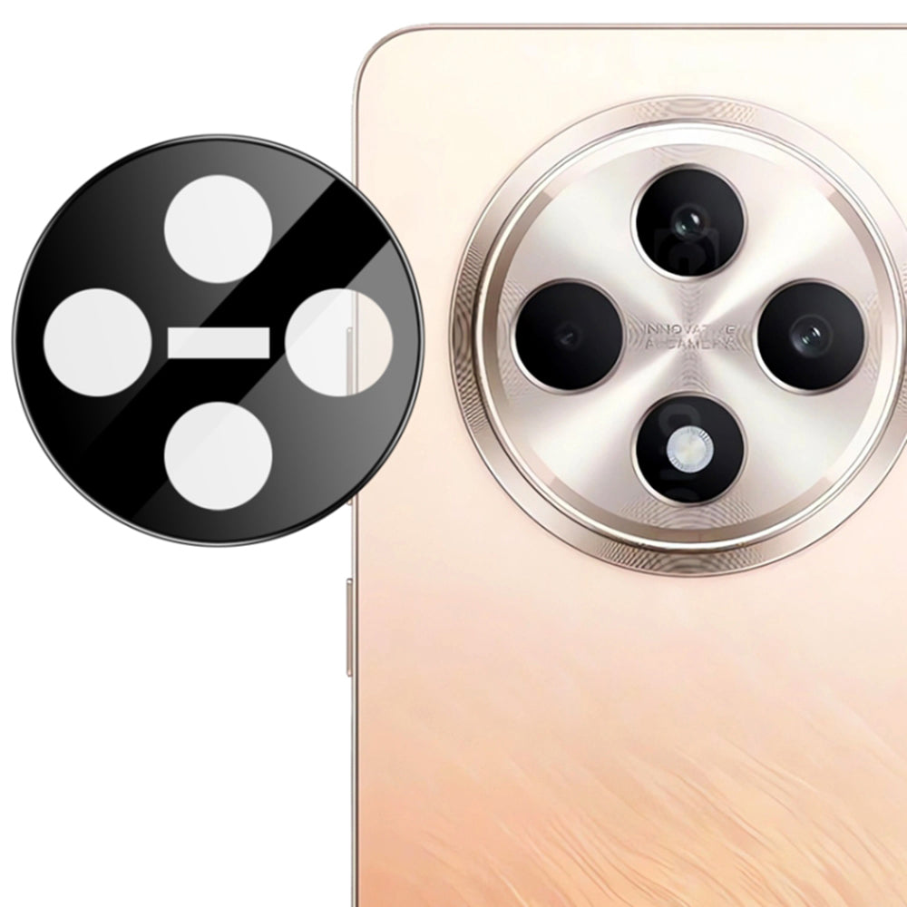 Techsuit Rückkamera-Schutzfolie für Oppo Reno12 FS 5G / Reno12 FS 4G / Reno12 F 4G / Reno12 F, gehärtetes Glas, schwarz