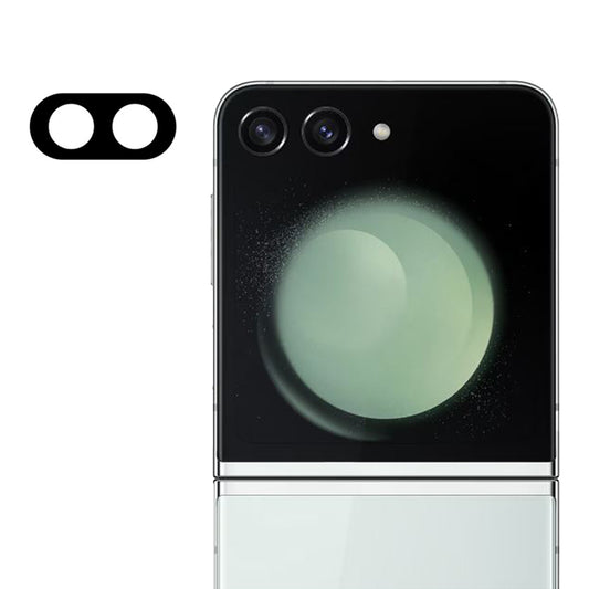 Techsuit Rückkamera-Schutzfolie für Samsung Galaxy Z Flip6 F741, gehärtetes Glas, schwarz