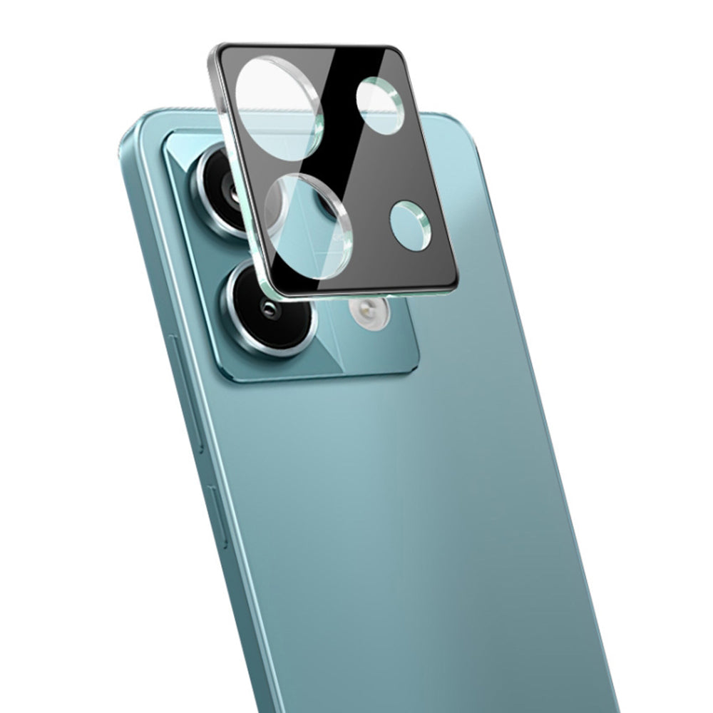 Techsuit Rückkamera-Schutzfolie für Xiaomi Redmi Note 13 5G, gehärtetes Glas, schwarz