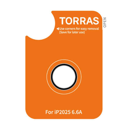 Torras Lensguard Rear Camera Protection Film for Apple iPhone 17 Air, Tempered Glass, Black