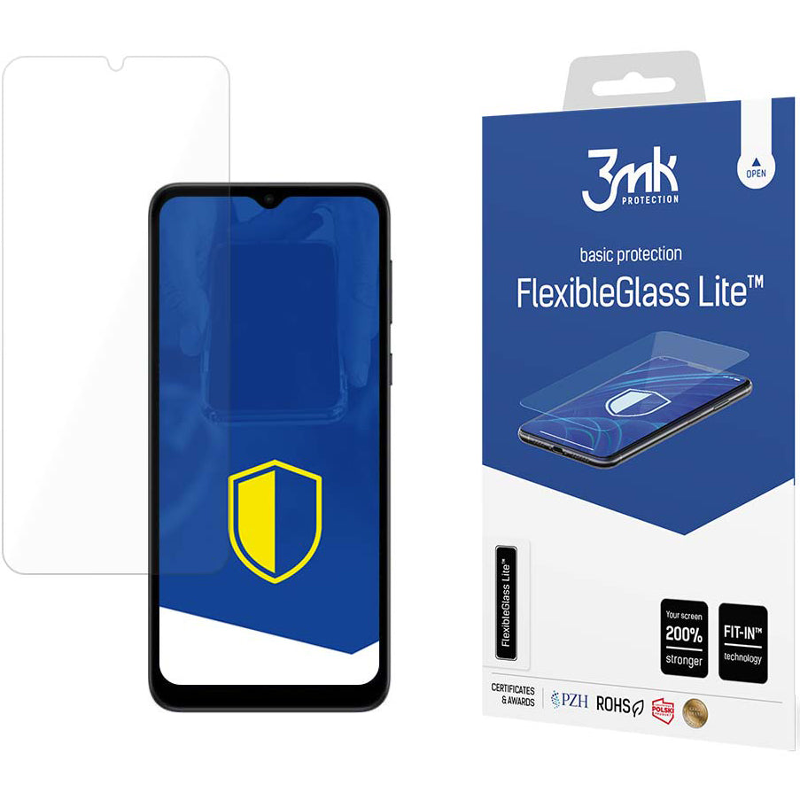 Displayschutzfolie 3MK FlexibleGlass Lite für Motorola Moto E13, flexibles Glas, Vollkleber