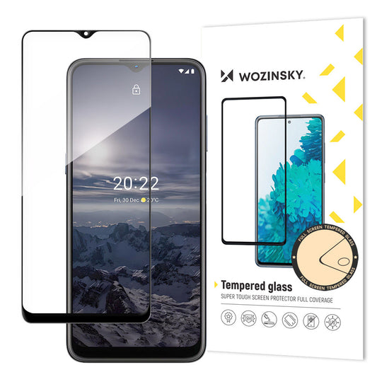 WZK Displayschutzfolie für Nokia G21 / G11, sicheres Glas, Vollkleber, Schwarz