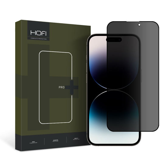 HOFI PRO+ Sichtschutzfolie für Apple iPhone 14 Pro Max, sicheres Glas, Vollkleber