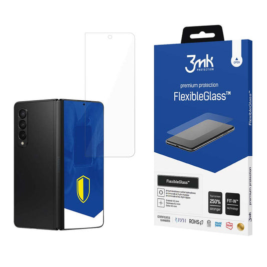 3MK FlexibleGlass Displayschutzfolie für Samsung Galaxy Z Fold5 F946, flexibles Glas, Vollkleber, äußerer Bildschirm