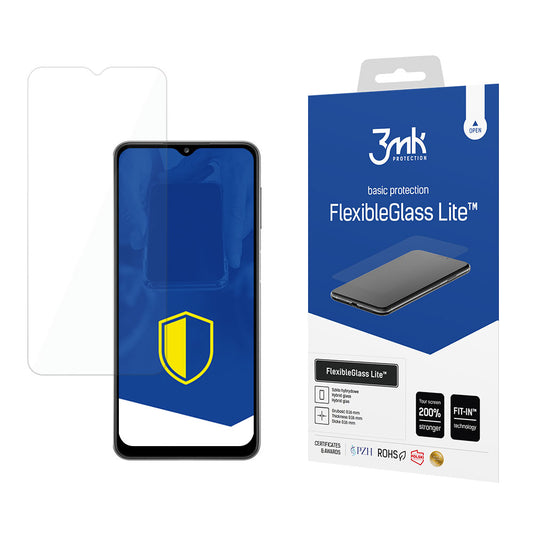 3MK FlexibleGlass Lite Displayschutzfolie für Samsung Galaxy A22 5G A226, flexibles Glas, Vollkleber