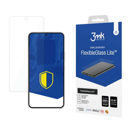 3MK Displayschutzfolie für Samsung Galaxy S22 5G S901, flexibles Glas, Vollverklebung