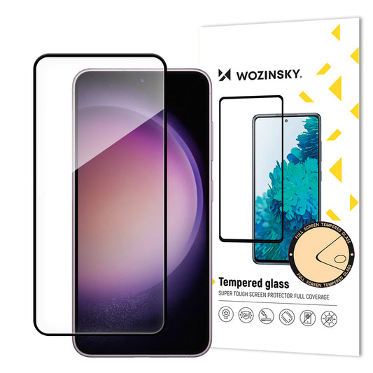 WZK Displayschutzfolie für Samsung Galaxy S24 S921, sicheres Glas, Vollkleber, Schwarz