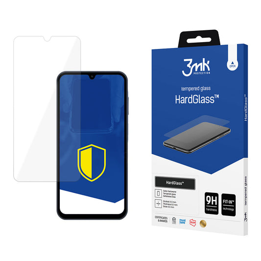 3MK HardGlass Displayschutzfolie für Samsung Galaxy A15 5G A156 / A15 A155 / A25 A256, sicheres Glas, Vollkleber