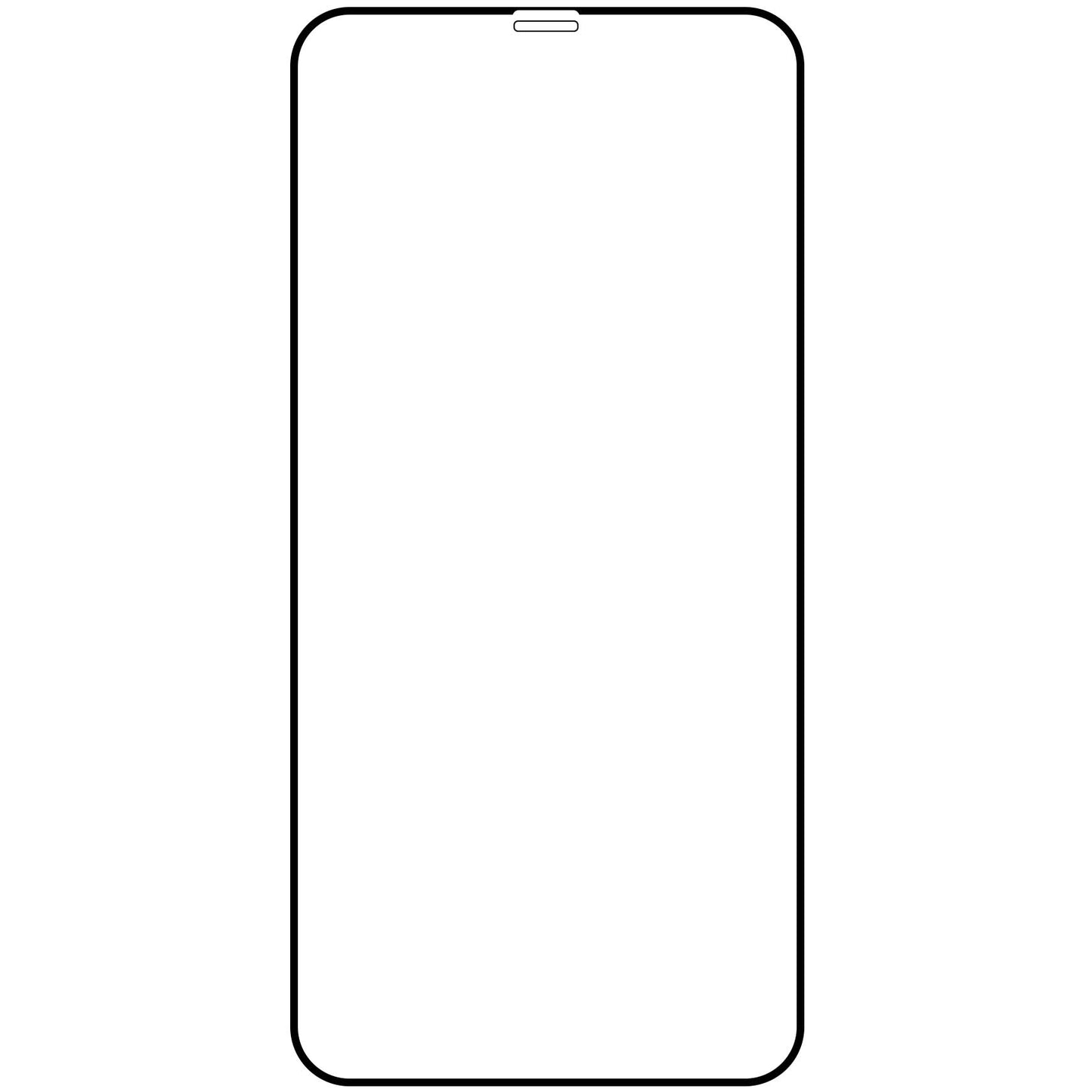 OEM-Displayschutzfolie für Apple iPhone 12 Pro Max, sicheres Glas, Vollkleber, 21D, Schwarz