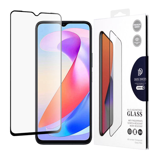 DUX DUCIS Displayschutzfolie für Honor X6a, sicheres Glas, Kantenkleber, schwarz