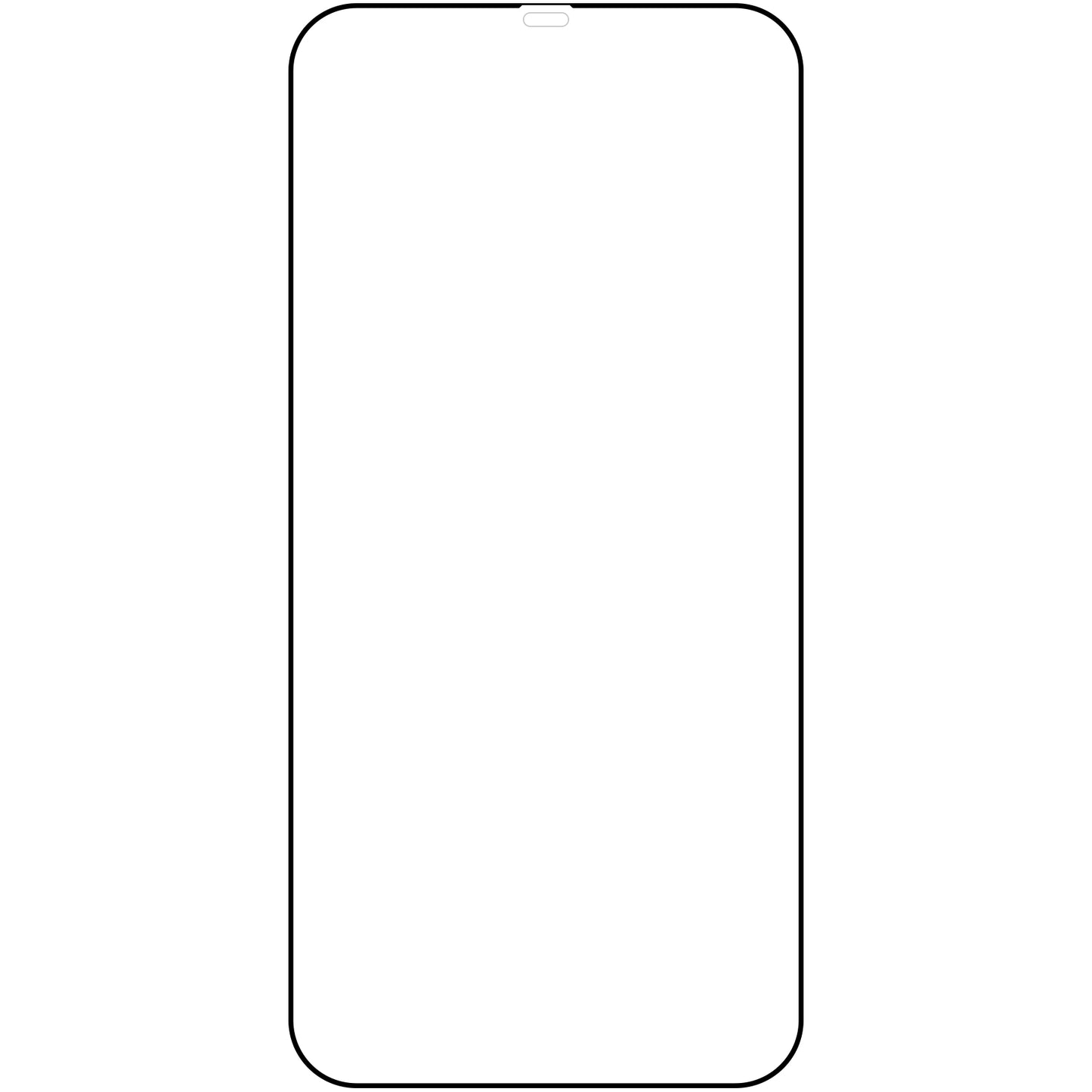 OEM-Displayschutzfolie für Apple iPhone 11 Pro / XS / X, sicheres Glas, Vollkleber, Schwarz