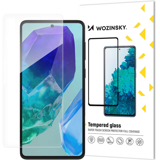 WZK Displayschutzfolie für Samsung Galaxy M55, sicheres Glas, Vollkleber