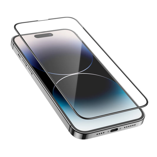 Schutzfolie HOCO G16 für Apple iPhone 14 Pro, Gehärtetes Glas, Vollverklebung, 5D, Schwarz