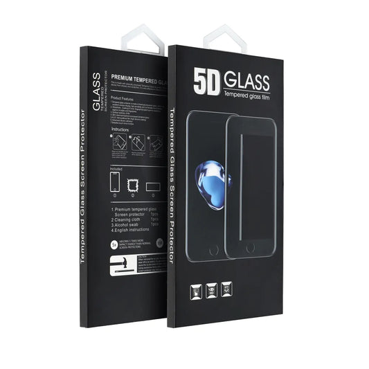 OEM Displayschutzfolie für Motorola Moto G15 / G15 Power / E15 / G05, gehärtetes Glas, Full Glue, 5D, Schwarz
