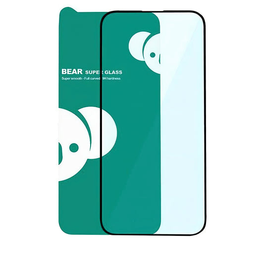 Bear Super Hard Displayschutzfolie für Apple iPhone 18 Pro Max / 17 Pro Max / 16 Pro Max, gehärtetes Glas, Vollkleber, 3D, Schwarz