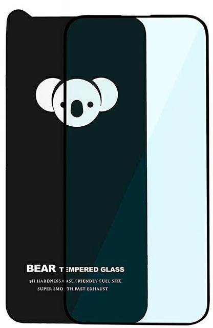 Bear HD Displayschutzfolie für Apple iPhone 17, gehärtetes Glas, Full Glue, Schwarz
