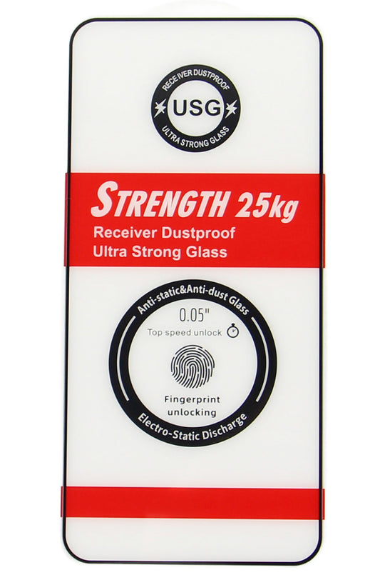 OEM Ultra Strong 25KG Displayschutzfolie für Samsung Galaxy S24 S921, gehärtetes Glas, Full Glue, 2.5D, Schwarz