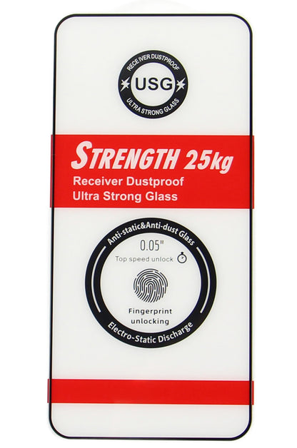 OEM Ultra Strong 25KG Displayschutzfolie für Samsung Galaxy S25 S931, Gehärtetes Glas, Vollkleber, 2.5D, Schwarz