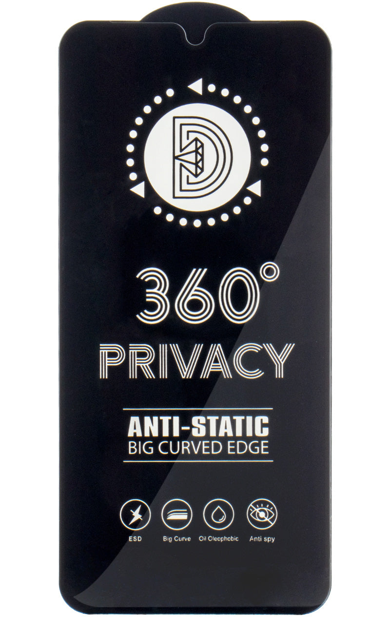 OEM 360 Privacy Displayschutzfolie für Samsung Galaxy A37 5G, gehärtetes Glas, Full Glue