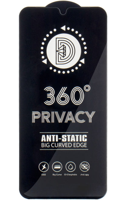 OEM 360 Privacy Displayschutzfolie für Samsung Galaxy A37 5G, gehärtetes Glas, Full Glue