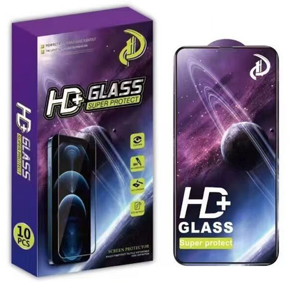 OEM Displayschutzfolie für Apple iPhone 18 Pro Max / 17 Pro Max, gehärtetes Glas, Full Glue, 10 Stück Set, 9D, Schwarz