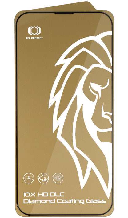 Tel Protect 10X HD DLC Diamond Coating Displayschutzfolie für Apple iPhone 18 Pro / 17 Pro, gehärtetes Glas, vollflächig klebend, schwarz