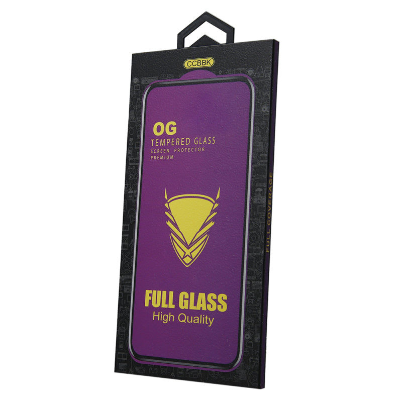 OEM OG Premium Displayschutzfolie für Samsung Galaxy S23 S911 / S22 5G S901, gehärtetes Glas, Vollkleber, Schwarz