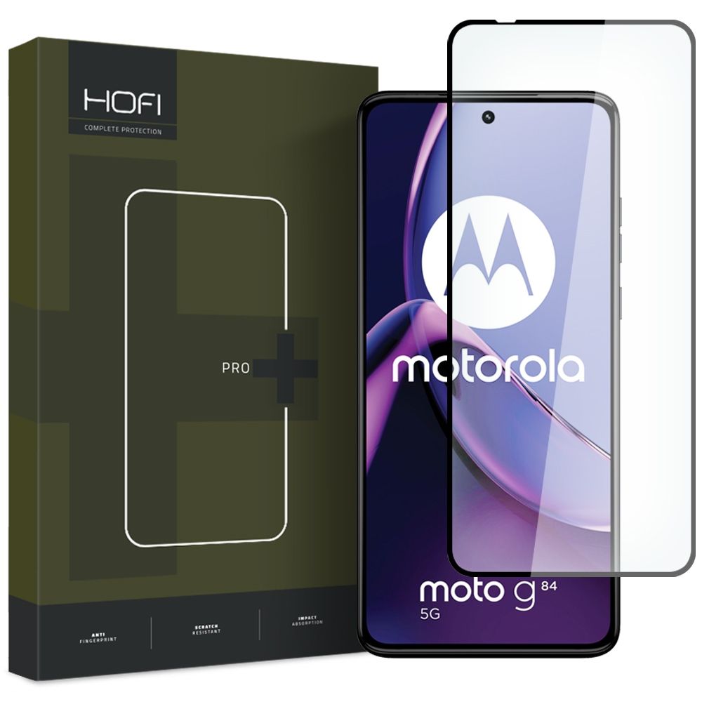 Displayschutz HOFI PRO+ für Motorola Moto G84, Secure Glass, Vollkleber, Schwarz