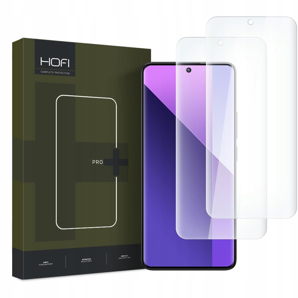 HOFI PRO+ Displayschutzfolie für Xiaomi Redmi Note 13 Pro+, sicheres Glas, UV-Kleber, 2er-Set